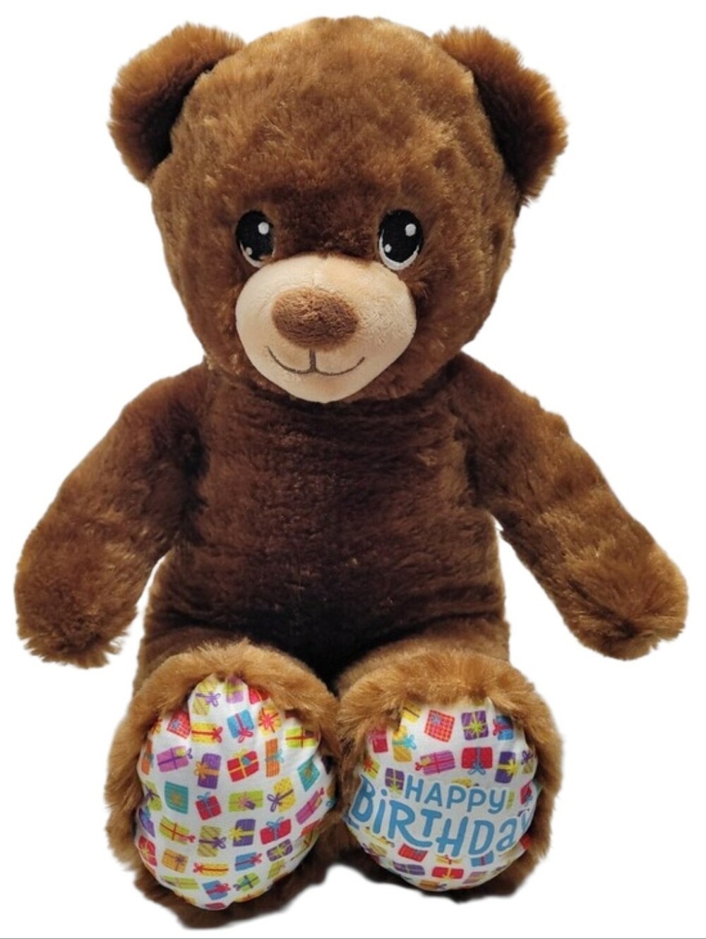 Build A Bear Workshop Happy Birthday Treat Brown Bear Stuffed Animal Plush 16"